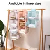 Storage Bags Wardrobe Hanging Bag Closet Organizer 2/4-shelf Cloth Shelf Divider With Side Pockets