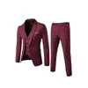 Traje MasculinoOtoño e invierno Nuevo traje de tres piezas para hombre + Chaqueta Chaleco Pantalones + Color sólido Seis colores M-6XL Botón Decoración de bolsillo X0909