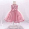 Toddler Baby Girl Clothes 18 24 M Dress for Newborn 1st Birthday Girl Children's Princess Wedding Party Prom Dress Kids Clothes G1129