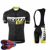 Męskie Jazda na rowerze Jersey Set 2021 Summer Scott Team Koszulka z krótkim rękawem Rower BIB Szorty Garnitury Szybkie Suche Oddychające Racing Odzież Rozmiar XXS-6XL Y21041084 \ t