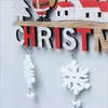 Christmas Oranments Wooden Door Hanging Pendants Wall Xmas Decor Happy New Year Party Supplies 3 Designs BT6719