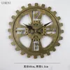 40 cm numeri romani ingranaggio legno materiale retro creativo bar cafe orologio da parete orologio decorazioni appese 210414