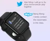 B57 Smart Watch Vattentät Fitness Tracker Sport för IOS Android Telefon SmartWatch Prumpor Monitor Blodtrycksfunktioner A1