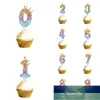 Bougies de numéro de fête d'anniversaire bougie de couronne rose or pailleté pour enfants filles garçons décoration de gâteau de fête d'anniversaire insérer des décorations prix d'usine conception experte qualité