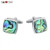 SAVOYSHI est Shirt for Mens High Quality Colored seashell links Brand Business Male Cuff Accessories