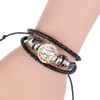 Mode chrétien Bible leçon bracelets en cuir pour femmes chrétiens écriture verre temps gemme Cabochon charme bracelet religieux