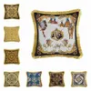 Housses d'oreiller européennes taie d'oreiller en toile de jute solide housse de coussin carrée en lin classique taies d'oreiller décoratives pour canapé 8 styles disponibles