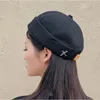 Bonnet/Casquettes De Cyclisme Masques Vintage Dôme Chapeau Hommes Couleur Unie Velours Bonnets Pour Hommes Docker Marin Sertissage Brimless Crâne Casual Hip Hop Casquette