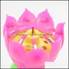 Velas Flor Flower Lotus Birthday Candle Party Música Sparkle Cake Velas Drop Delivery 2021 CXZM5