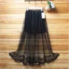 Summer Women Sexy Lace Skirts Womens Fashion Long Section Skirt Tulle Black and White Skirt xxl 4xl 6xl