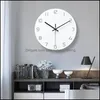 Uhren Dekor Home GardenWhite Runde Einfache Dekorative Kreative Nordic Modern Clock Wall Für Wohnzimmer Küche Büro Schlafzimmer Drop Delive
