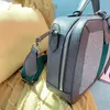 2022 Classic Luxury Rectangular Bag Fashionable Wide Straps Aslant Female Genuine Leather Shoulder Bags Hand-held Camera Handbag