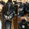 الزجاج الأمامي الزجاج الدراجات النارية الملحقات انحراف الرياح ل Yamaha MT-07 FZ-07 2018-2019 - رمادي