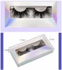 Makeup False Eyelashes 25-27mm 8D Mink Hair Eyelashes 9 Styles Fuzzy Curl Soft Extension Real Mink Päls med Laser Silver Box