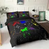 Gamepad Bedding Set Queen Size Duvet Cover Creative Black Bed Comforter Housse De Couette Bedclothes 2/3Pcs 210615