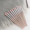 Makeup Brushes Fashion Beauty Cosmetic Nude Pink Fb Powder Blusher Lightlighter Brushadow Mélange de mèches de nez LIP8512300