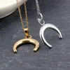 Pendant Necklaces Trendy Fashion Non-fading Non-rust Stainless Steel Crescent Moon Women Chocker Femme Pendants Chain 2021 Jewelry