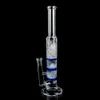 Straight Type Glass Bongs 3 Honeycomb Percs Water Pipes 14mm Female Joint Oil Dab Rig 4mm Thick Hookahs With Bowl 10XX