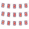 14 * 21 cm 20 pçs / lote UK Bunting Bandeiras Reino Unido String Triangular Bandeira Buntings Festival Party Holiday