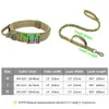 Taktisk hundkrage Leash Tyska Shepard Medium Large Dog Collar Ledar för Walking Training Dog Collar Control Handle 210712