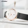 Sinobi Élégant Lovers Cadeau Montres Simple Gold Mesh Band Couple Horloge Reloj Japonais Quartz Mouvement De Luxe Relogio Feminino Q0524