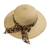Летние соломенные шляпы для мамы и ребенка мода дышащая шапка девушки женщины пляж солнца шляпа милая милая милая широкая краевая родитель-ребенок открытый на открытом воздухе