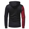 Patchwork Hoodies Men Hooded Sweatshirt Thin Fleece Lining Pullover Top Men Hoodies sudaderas con capucha Y211122