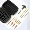 Set di utensili manuali professionali 16 pezzi / set Kit universale per la pulizia della pistola per .22 / .357 / .38 / 9mm / .40 / .45 Set di caccia per pistola per fucile calibro