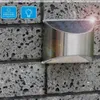 2 шт. Нержавеющая сталь Светодиодный солнечный забор настенный светильник открытый водонепроницаемый ступенчатый лампа для садового декора