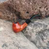 Bent Red Sandalwood 9mm Filter Tobacco Pipe Smoking Pipe With 6 Accessories4970438