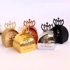Gift Wrap 10st Eid Mubarak Candy Boxes Gold Silver Hollow Cookie Box för Ramadan Islamic Muslim Event Party Packing Decor