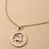 Vintage Gouden Twaalf Sterrenbeelden Ketting Voor Vrouwen Meisjes Man Dierenriemsymbool Hanger Gift Sleutelbeen Ketting Kettingen Fijne Jewelry255h