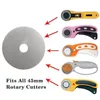 Hand Power Tool Accessories 10pcsset 45mm Rotary Cutter Set Blades Fabric Circular Quilting Cutting Patchwork Leathercraft Sewi1362706