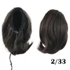 34 cm Trekkoord Synthetische Paardenstaart 13 inch Diepe Golf Paardenstaarten Simulatie Human Hair Extension Bundels 4 Kleuren SP097N