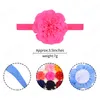 12 Cores Bonito Flor Headbands para Meninas Fita Elástica Headband Crianças Turbante Acessórios Para Cabelo Do Bebê