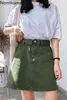 Nomikuma Summer High Taille Denim Jupe Femmes Solide Couleur Sash Lace Up Casual Mode Mini Jupes Coréen Streetwear 3b780 210514