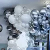 50pcs 5inch Chrome Metallic Latex Balloons Gold Round Metal Balloons Birthday Party Inflate Air Globos Wedding Decor Supplies