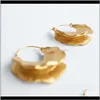 Ljuskrona leverans 2021 Hyperbole Geometric Gold Metal Leaf Drop Earrings For Women Trendy Simple Long Alloy Big Hanging Earring Luxury Jewe