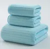 A mais recente toalha de cor sólida de tamanho sólido de 75x35cm, seleção de estilo de afiação listrada, além de toalhas de limpeza facial facial absorvente de grade