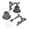 Otros herrajes para puertas Campana de cena de hierro fundido Colgante de pared Timbre de metal Vintage Bienvenida Familia Jardín Decoración artesanal 253b