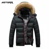 Winter Parka мужские толстые пальто теплые меховые воротника с капюшоном куртка мужские модные цвета сопоставляющие пальто вскользь зимние куртки мужчины 211013