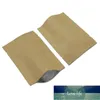 Emballage cadeau au détail 50pcs Kraft Papier Emballage Open Top Vide Snack Séché Sacs De Stockage Feuille D'aluminium Plat Thermoscellage Pack Pochettes1 Prix usine conception experte Qualité