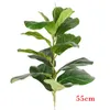 122cm 65cm Stor konstgjord Ficus Tree Branch Tropiska Växter Fake Banyan Tree Real Touch Leaves For Home Wedding Offcice Decor 210624