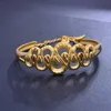 1pcs Bracelets de couleur or pour femmes Bijoux du Moyen-Orient Nouveau Arabe / Dubaï Couleur Or Designer Charmes pour Bracelets Bracelets Q0720