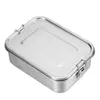 G.A HomeForavor Lunch Box For Kids Food Container Bento Box 304 Toppklass Rostfritt stål Metal Snack Storage Box 210818