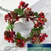 Boże Narodzenie wieniec sztuczny berry kwiat mini ornament na imprezę rok domu DIY wiszące dekoracji 7