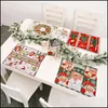 Mats Pads Table Decoratie Aeserijen Keuken, Dining Bar Thuis Tuin 2021 Kerstdecoraties Gebreide doek Placemat Creatief servies