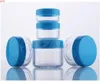 Lucency – bouteilles vides en plastique, pots, vente en gros, détail, Mini couvercle bleu, Gel pour les yeux, crème, rouge à lèvres, conteneurs d'emballage, bonne quantité