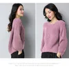 Pullover Damen Lose dicke Wolle Herbst und Winter helle Seide Plus Size Shirt 210427