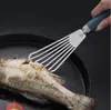 NOUVEAUSpatule Outils de cuisine en acier inoxydable Spatules à pelle antirouille pour la cuisson Facile à retourner Steak de poisson grillé Cadeau pratique RRD128